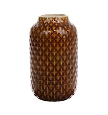 Jarrón cerámica marrón glaseado 148 cl