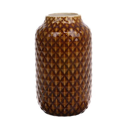 Jarrón cerámica marrón glaseado 148 cl