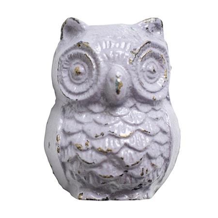 Knopp Owl i järn 5x4 cm - Lila