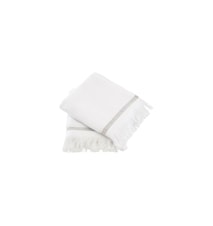 Håndkle 40x60 cm Hvit med grå streker