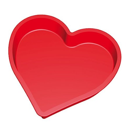 Form Hjärta Silikon Röd 1300ml