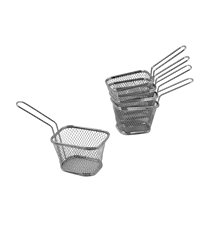 Pommeskorgar 8-pack Silver