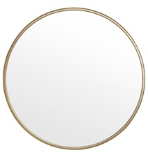 Round mirror in iron Gold