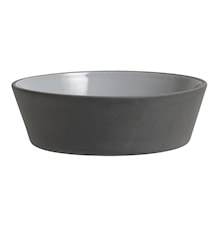 Bowl Stoneware Black/White Large