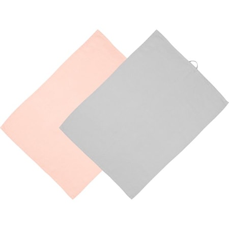 Kökshanddukar Rosa/Grå 2-pack 70×50 cm