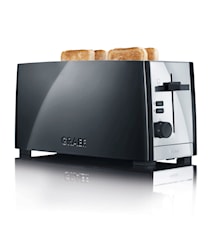Toaster 4 Scheiben 4 Heizelement 1380W Schwarz