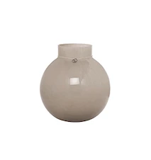 Glasvas Rund Ø21x22 cm Glas Beige