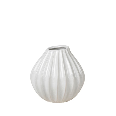 Broste Copenhagen Wide Vase S Keramik Ivory