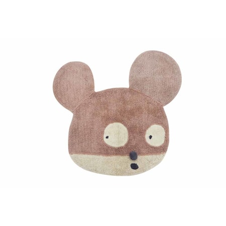 Woolable Miss Mighty Mouse teppe 120 x 120, rosa