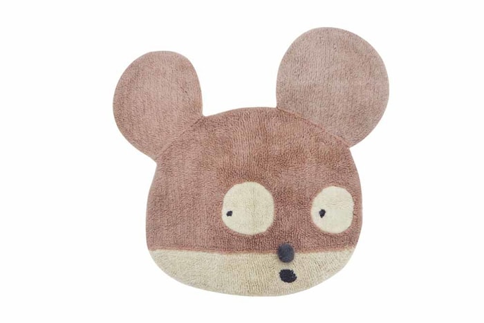 Woolable Miss Mighty Mouse teppe 120 x 120, rosa