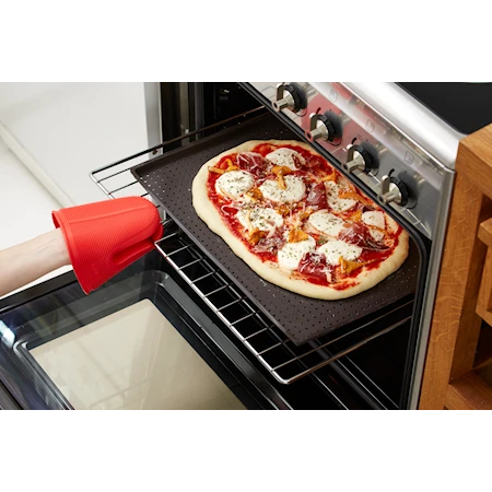 Pizzamatta Perforerad Silikon Brun 40x30 cm