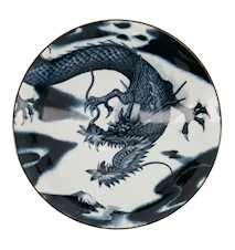 Japonism Dragon Menbachi Skål 25.2x7.7cm Svart