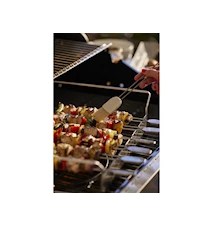 Grillspet m hållare 6 st 18/10 stål