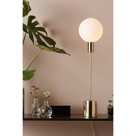 Uno Bordlampe 60 cm Messing/Hvid