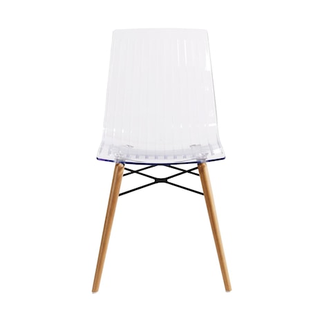 X-treme Stol S Wox Klar Polykarbonat/Bøg 42 x 82 x 50