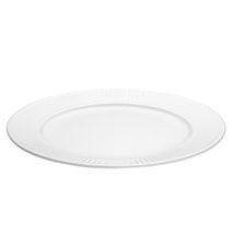 Plissé tallerken flad hvid, Ø 28 cm