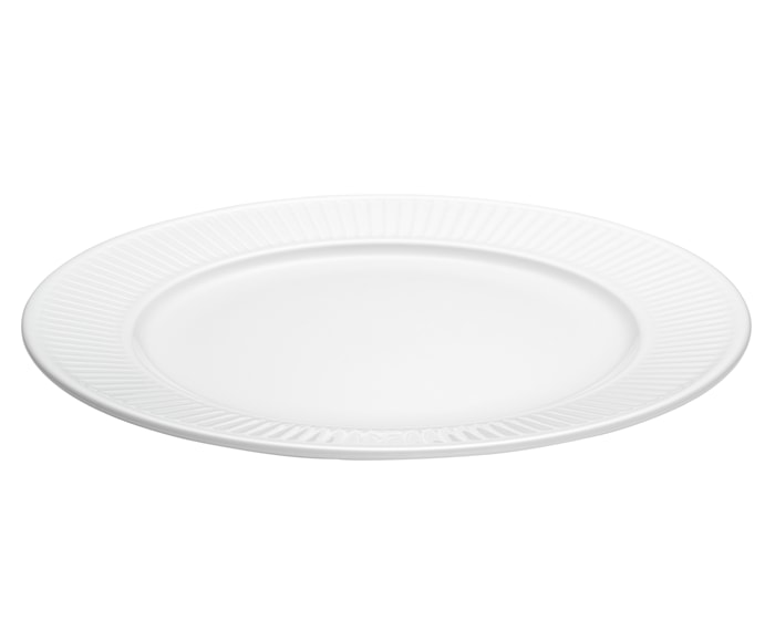 Plissé tallerken flat hvit, Ø 28 cm