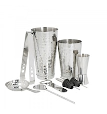 BarCraft Stainless Steel Eight Piece Boston Cocktail Set, Gift Boxed