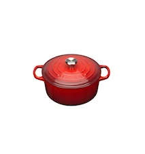 Le Creuset Signature Pata Pyöreä 3.3 L 22 cm Valurauta Cerise