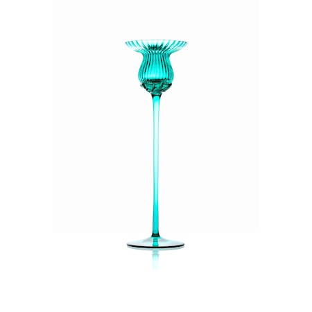 Tulipán Ljusstake 25 cm Turquoise