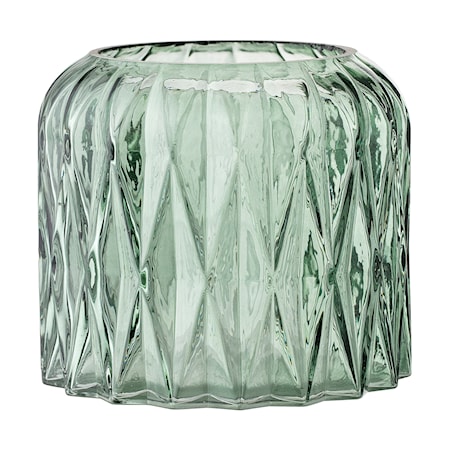 Värmeljushållare Grön Glas 13x11,5cm