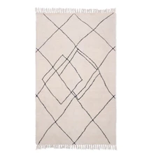 Håndvevd zigzag Teppe Black/White 150x240 cm