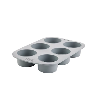 Molde para «muffins» silicona de platino 6 u. gris