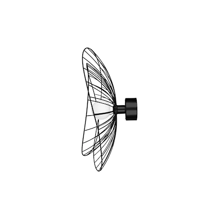 Plafondi Ray - Musta