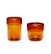 Opbevaringsbeholder Glas Orange 2-pak