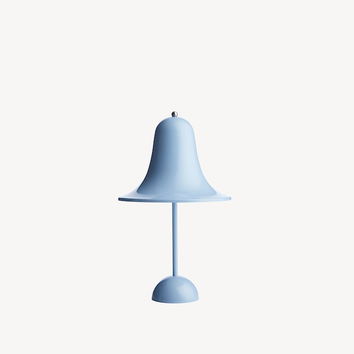 Pantop Portabel bordlampe, lyseblå
