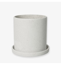 Krukke/Fat PoLystone medium Hvit