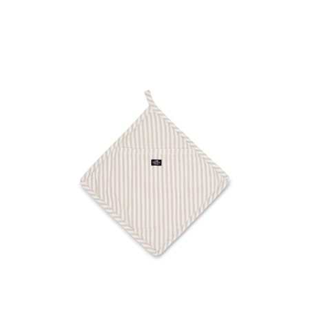 Icons Cotton Herringbone Grytlapp Beige/Vit One Size