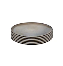 Raw Middagstallrik Metallic Brown 6 st 28cm