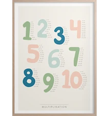 Poster table des multiplications 30x40 cm