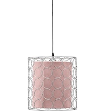 Ring Taklampa 30cm Krom/Klar Rosa