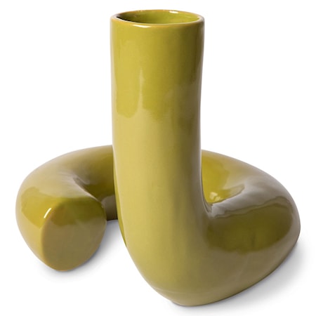 HK objects: Ceramic Vredet Vase Blank Oliven