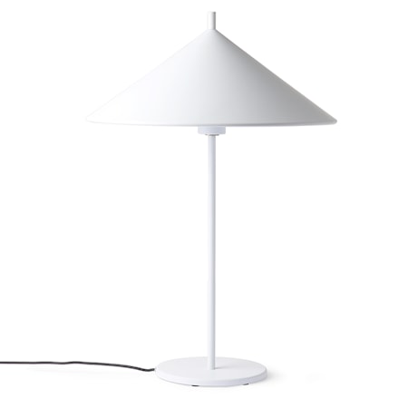 metal triangle table lamp L matt white