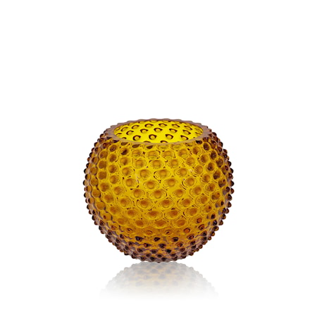 Hobnail Globe Vas 18 cm Amber