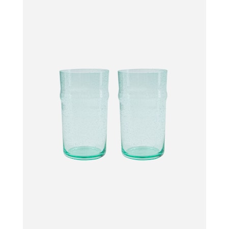 Rain Dricksglas 2-pack Ø7,8×14 cm Glas Grön