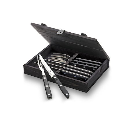 Old Farmer Black Grill Cutlery 4 Pack Stainless Steel