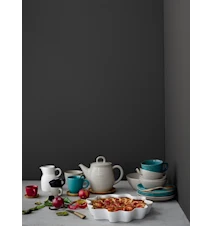 Tea Mug 50 cl with Wooden Saucer Grey Blank