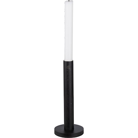 Kerzenhalter Holz Schwarz 20 cm