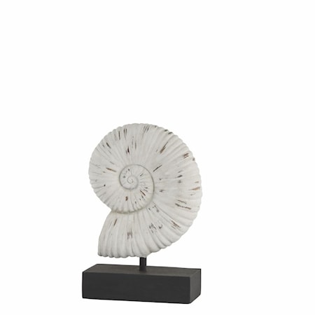 Serafina shell H24 cm Vit/Svart
