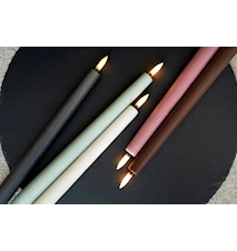 Taper LED-Kynttilä 2-pakkaus 2,3 x 25 cm Ruskea