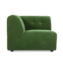 Vint couch: element vänster Grön