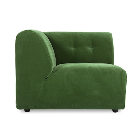 Vint couch: element vänster Grön