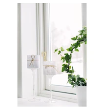 Lantern frosted glass rope with diameter 35 cm
