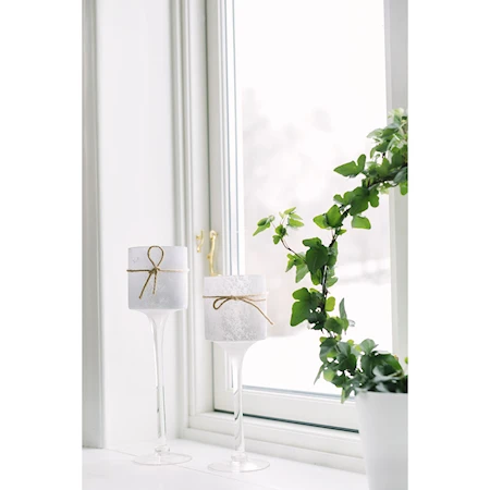 Lantern frosted glass rope with diameter 35 cm