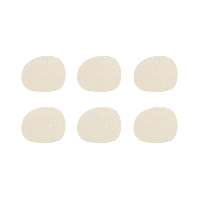 Raw Buffalo Glasunderlägg 12,2x10 cm 6-pack Warm nude