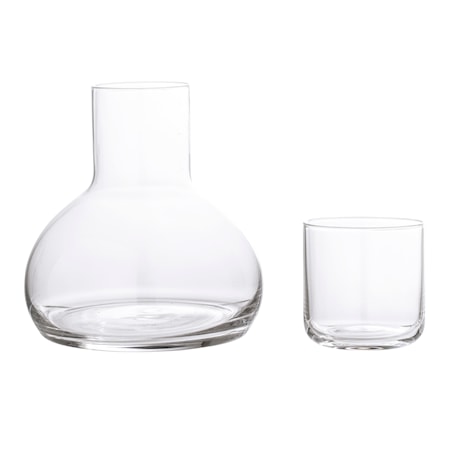 Decanter & Glass Clear Glass